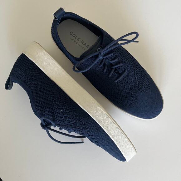 Cole Haan Grand Pro Women's 6 'Contender' Oxford Sneaker Comfort Shoe Navy Blue - Picture 5 of 7